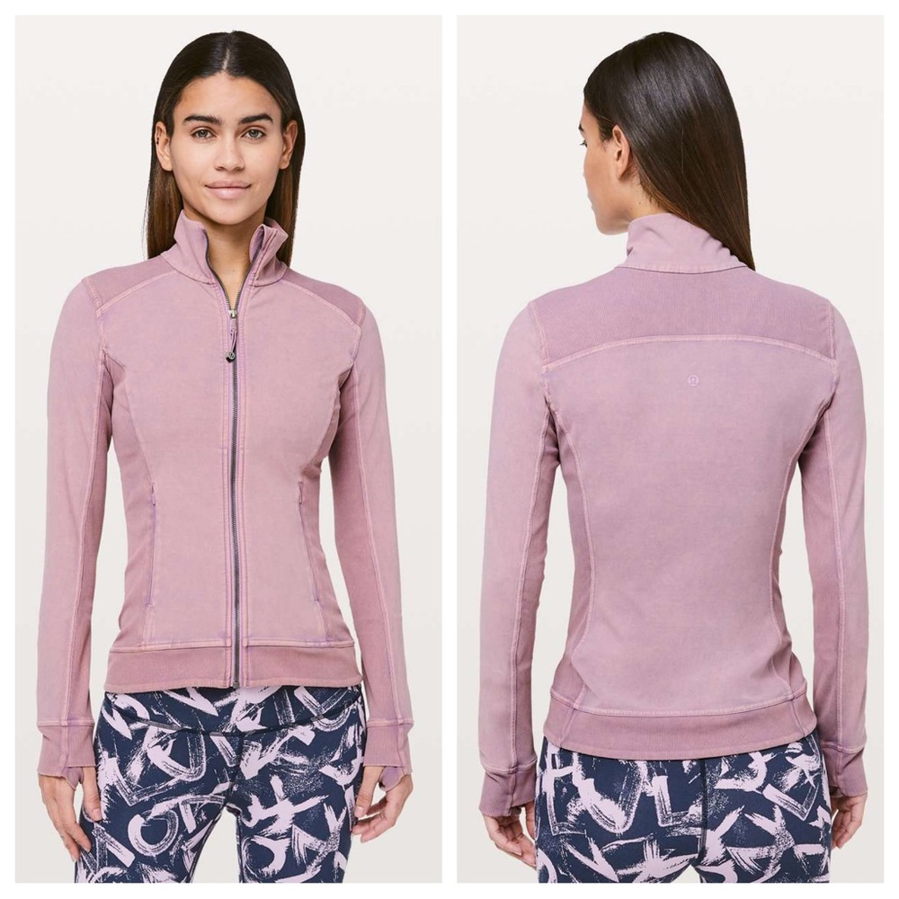 Lululemon Cut Class Jacket Washed Antoinette Rose Pink Zippered Sweatshirt 8